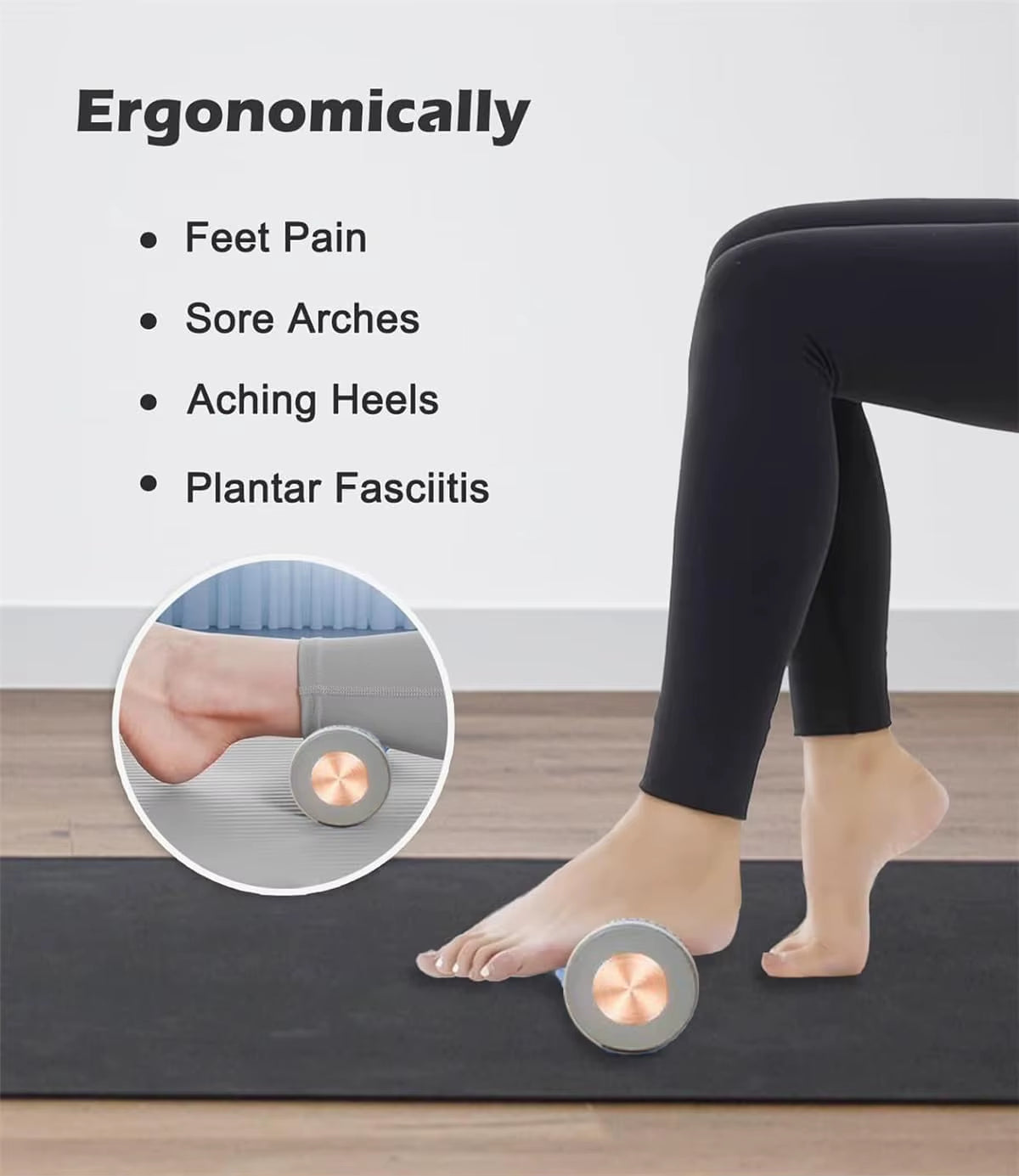 1PCS Hot Sale Foot Massage Roller Portable Plastic Manual Foot Massager for Yoga Fitness Recovery Plantar Fascia Muscle Relief